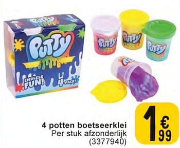 Promoties 4 potten boetseerklei - Huismerk - Cora - Geldig van 20/02/2024 tot 04/03/2024 bij Cora