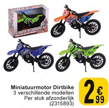 Promoties Miniatuurmotor dirtbike - Huismerk - Cora - Geldig van 20/02/2024 tot 04/03/2024 bij Cora