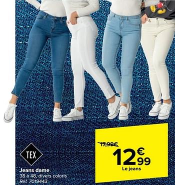Promoties Jeans dame - Tex - Geldig van 21/02/2024 tot 03/04/2024 bij Carrefour