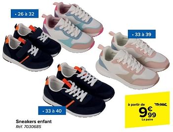 Promoties Sneakers enfant - Tex - Geldig van 21/02/2024 tot 03/04/2024 bij Carrefour