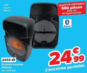 Promotions Poss enceinte portable psps29 - Poss - Valide de 21/02/2024 à 03/04/2024 chez Carrefour