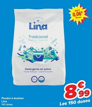 Promotions Poudre à lessiver lina - Lina - Valide de 21/02/2024 à 03/04/2024 chez Carrefour