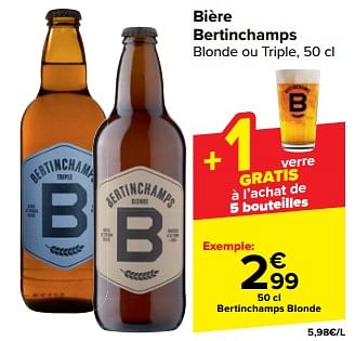 Promoties Bière Bertinchamps blonde - Bertinchamps - Geldig van 21/02/2024 tot 03/04/2024 bij Carrefour