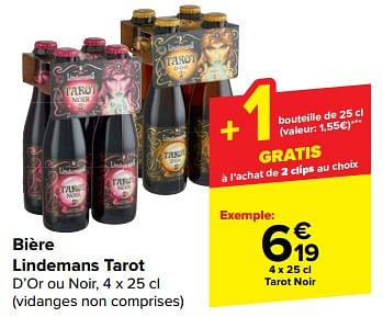 Promotions Bière lindemans tarot noir - Lindemans - Valide de 21/02/2024 à 03/04/2024 chez Carrefour
