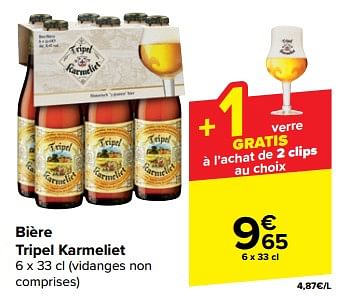 Promoties Bière tripel karmeliet - TRipel Karmeliet - Geldig van 21/02/2024 tot 03/04/2024 bij Carrefour