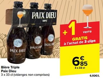 Promoties Bière triple paix dieu - Paix-Dieu - Geldig van 21/02/2024 tot 03/04/2024 bij Carrefour