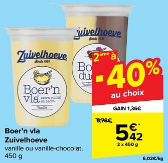 Promotions Boer’n vla zuivelhoeve - Boer'n - Valide de 21/02/2024 à 03/04/2024 chez Carrefour