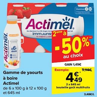 Promoties Bouteille goût multifruits - Danone - Geldig van 21/02/2024 tot 03/04/2024 bij Carrefour