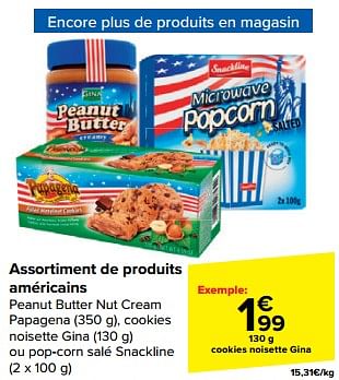 Promoties Cookies noisette gina - Huismerk - Carrefour  - Geldig van 21/02/2024 tot 03/04/2024 bij Carrefour
