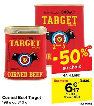 Promoties Corned beef - Target - Geldig van 21/02/2024 tot 03/04/2024 bij Carrefour