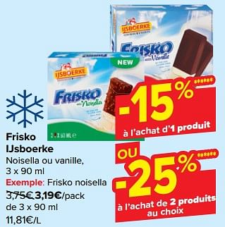 Promoties Frisko noisella - Ijsboerke - Geldig van 21/02/2024 tot 03/04/2024 bij Carrefour