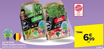 Promotions Jus de fruits filière qualité carrefour - Produit maison - Carrefour  - Valide de 21/02/2024 à 03/04/2024 chez Carrefour