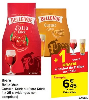 Promotions Bière belle-vue extra kriek - Belle-vue - Valide de 21/02/2024 à 27/02/2024 chez Carrefour