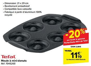 Promotions Moule à mini-donuts - Tefal - Valide de 21/02/2024 à 03/04/2024 chez Carrefour