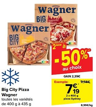 Promoties Pizza sydney - Original Wagner - Geldig van 21/02/2024 tot 03/04/2024 bij Carrefour