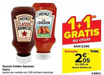 Promoties Sauce barbecue - Heinz - Geldig van 21/02/2024 tot 03/04/2024 bij Carrefour