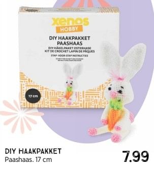 Promoties Diy haakpakket paashaas - Huismerk - Xenos - Geldig van 18/02/2024 tot 30/03/2024 bij Xenos