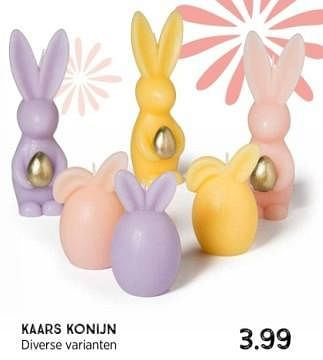 Promoties Kaars konijn - Huismerk - Xenos - Geldig van 18/02/2024 tot 30/03/2024 bij Xenos