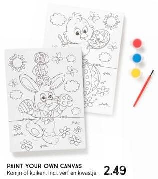 Promoties Paint your own canvas - Huismerk - Xenos - Geldig van 18/02/2024 tot 30/03/2024 bij Xenos