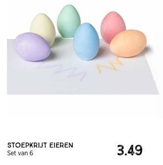 Promoties Stoepkrijt eieren - Huismerk - Xenos - Geldig van 18/02/2024 tot 30/03/2024 bij Xenos