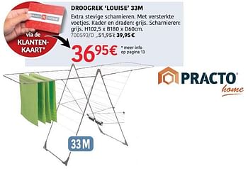 Promoties Droogrek louise - Practo Home - Geldig van 15/02/2024 tot 17/03/2024 bij HandyHome