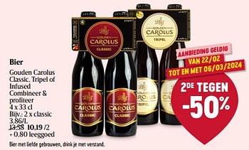 Promoties Bier classic - Gouden Carolus - Geldig van 22/02/2024 tot 28/02/2024 bij Delhaize