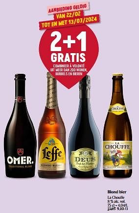 Promoties Blond bier la chouffe - Brasserie d'Achouffe - Geldig van 22/02/2024 tot 28/02/2024 bij Delhaize
