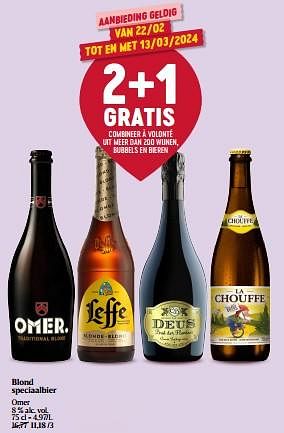 Promoties Blond speciaalbier omer - Omer - Geldig van 22/02/2024 tot 28/02/2024 bij Delhaize