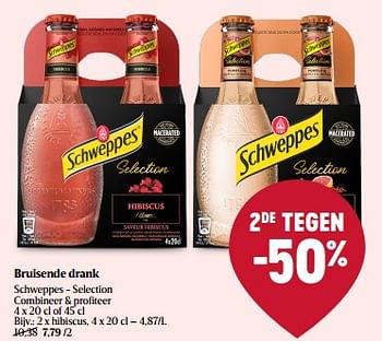 Promoties Bruisende drank hibiscus - Schweppes - Geldig van 22/02/2024 tot 28/02/2024 bij Delhaize