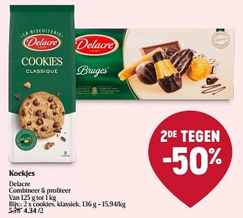 Promoties Cookies, klassiek - Delacre - Geldig van 22/02/2024 tot 28/02/2024 bij Delhaize