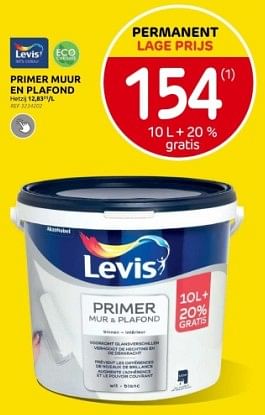 Promoties Primer muur en plafond - Levis - Geldig van 20/02/2024 tot 11/03/2024 bij Brico