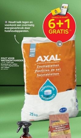 Promoties Zout voor waterontharder - Axal - Geldig van 20/02/2024 tot 11/03/2024 bij Brico
