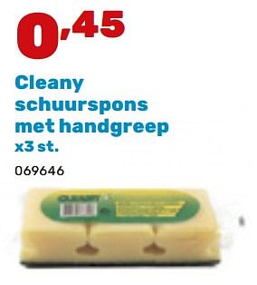 Promoties Cleany schuurspons met handgreep - Cleany - Geldig van 19/02/2024 tot 30/03/2024 bij Happyland
