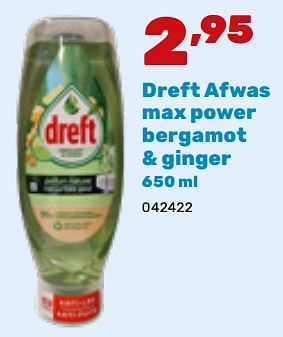 Promoties Dreft afwas max power bergamot + ginger - Dreft - Geldig van 19/02/2024 tot 30/03/2024 bij Happyland