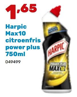 Promoties Harpic max10 citroenfris power plus - Harpic - Geldig van 19/02/2024 tot 30/03/2024 bij Happyland