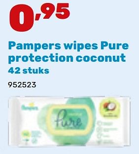 Promoties Pampers wipes pure protection coconut - Pampers - Geldig van 19/02/2024 tot 30/03/2024 bij Happyland