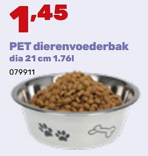 Promoties Pet dierenvoederbak - Huismerk - Happyland - Geldig van 19/02/2024 tot 30/03/2024 bij Happyland