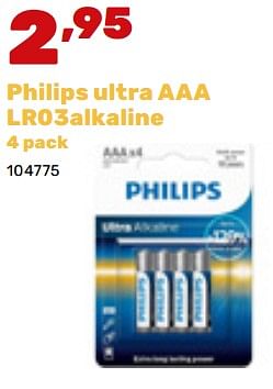 Promotions Philips ultra aaa lr03alkaline - Philips - Valide de 19/02/2024 à 30/03/2024 chez Happyland