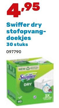 Promotions Swiffer dry stofopvangdoekjes - Swiffer - Valide de 19/02/2024 à 30/03/2024 chez Happyland