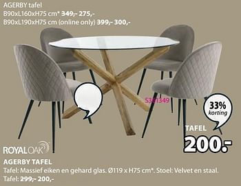 Promoties Agerby tafel - Huismerk - Jysk - Geldig van 19/02/2024 tot 08/03/2024 bij Jysk
