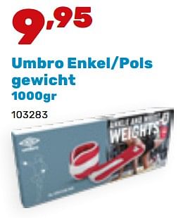 Promotions Umbro enkel-pols gewicht - Umbro - Valide de 19/02/2024 à 30/03/2024 chez Happyland