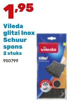 Promoties Vileda glitzi inox schuur spons - Vileda - Geldig van 19/02/2024 tot 30/03/2024 bij Happyland