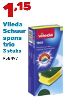 Promotions Vileda schuur spons trio - Vileda - Valide de 19/02/2024 à 30/03/2024 chez Happyland