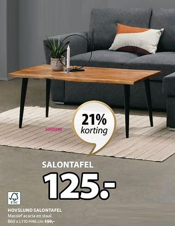Promoties Hovslund salontafel - Huismerk - Jysk - Geldig van 19/02/2024 tot 08/03/2024 bij Jysk