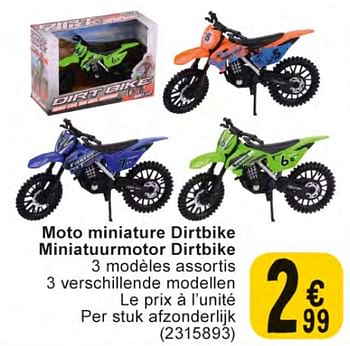 Promotions Moto miniature dirtbike - Produit maison - Cora - Valide de 20/02/2024 à 04/03/2024 chez Cora
