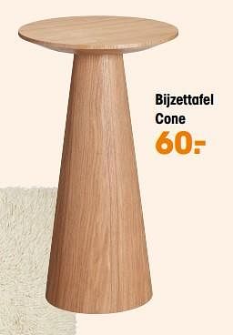 Promotions Bijzettafel cone - Produit maison - Kwantum - Valide de 19/02/2024 à 25/02/2024 chez Kwantum