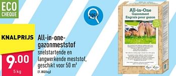 Promoties All-in-one gazonmeststof - Huismerk - Aldi - Geldig van 26/02/2024 tot 02/03/2024 bij Aldi