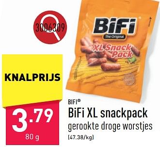 Promoties Bifi xl snackpack - Bifi - Geldig van 26/02/2024 tot 02/03/2024 bij Aldi