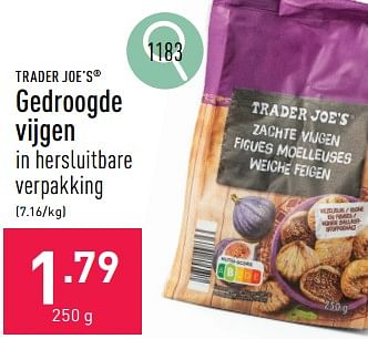 Promoties Gedroogde vijgen - TRADER JOE’S - Geldig van 26/02/2024 tot 02/03/2024 bij Aldi