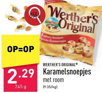 Promoties Karamelsnoepjes - Werther's Original - Geldig van 26/02/2024 tot 02/03/2024 bij Aldi